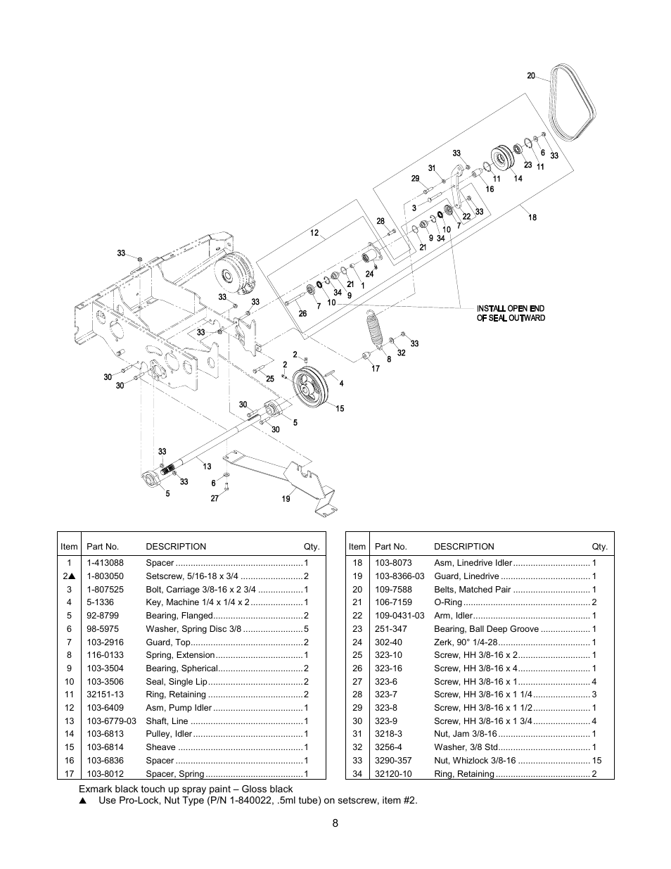 Pto drive group | Exmark Frontrunner 4500-341 User Manual | Page 9 / 28