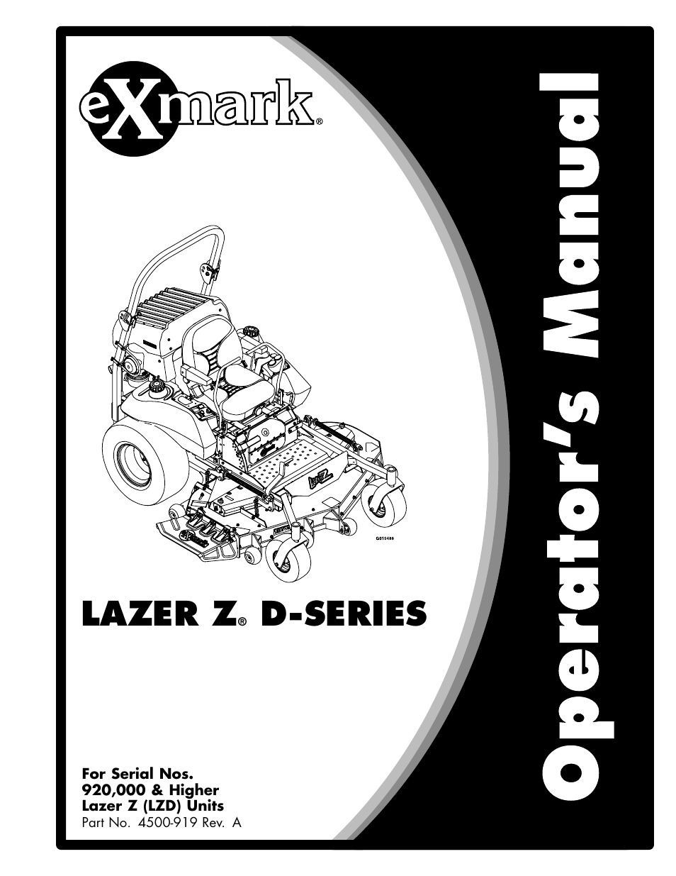 Exmark Lazer Z D-Series 920 User Manual | 60 pages