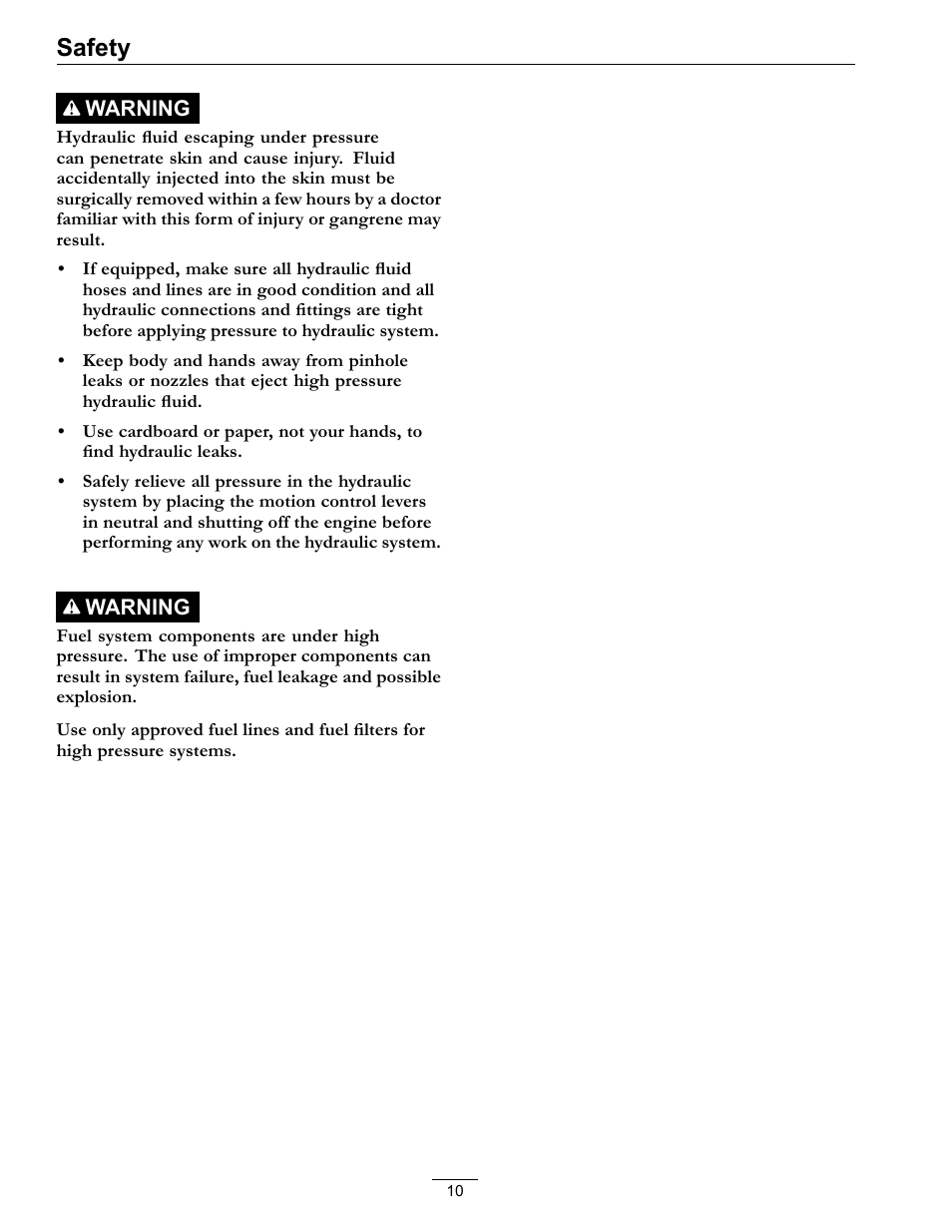 Safety | Exmark Lazer Z D-Series 920 User Manual | Page 10 / 60