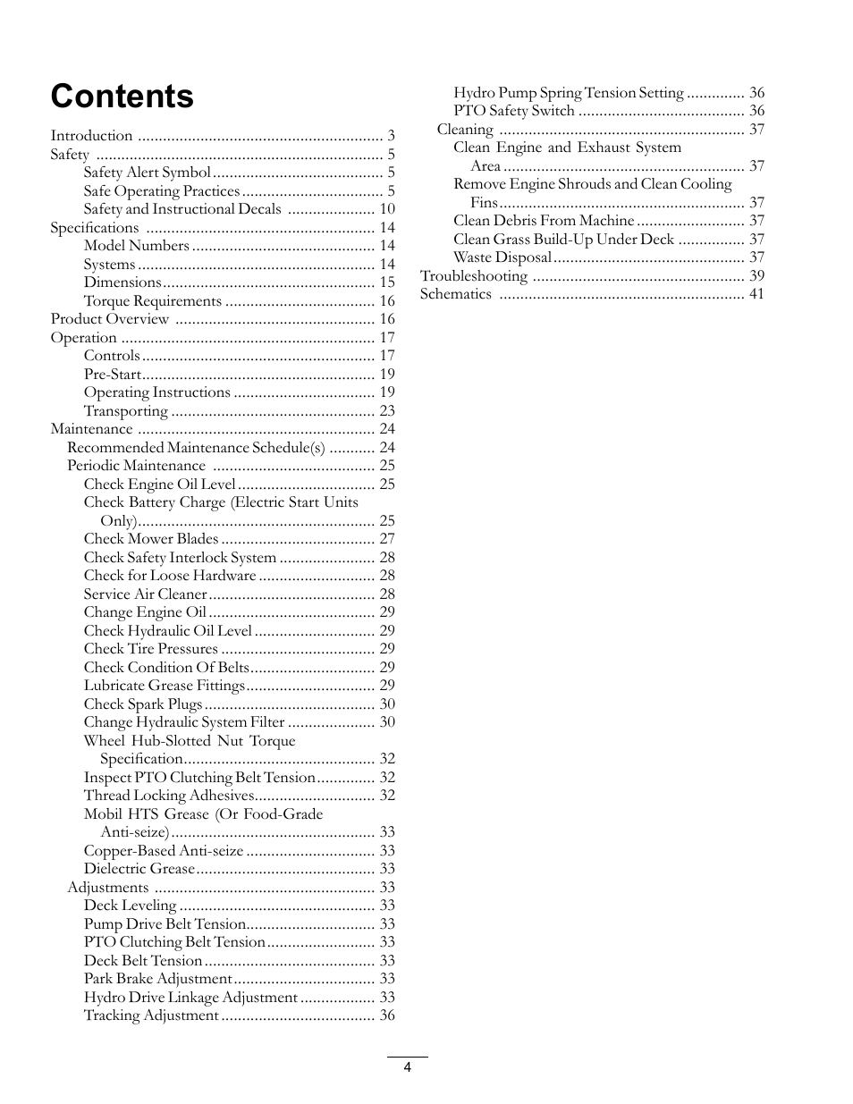 Exmark Turf Tracer HP 4500-540 Rev. B User Manual | Page 4 / 48