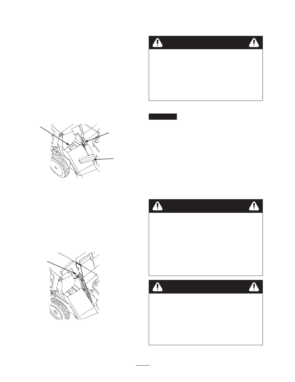 Using the grass bag, Warning, Danger | Exmark M216KASPC User Manual | Page 16 / 32