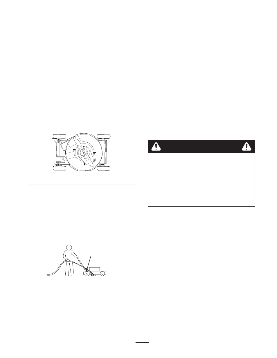 Checking the engine oil level, Checking the blade brake clutch, Cleaning the underside of the lawn mower housing | Warning | Exmark M216KASPC User Manual | Page 19 / 32
