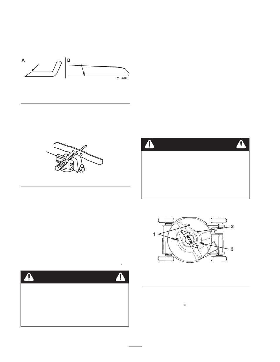 Cleaning the blade brake clutch shield, Warning | Exmark M216KASPC User Manual | Page 22 / 32