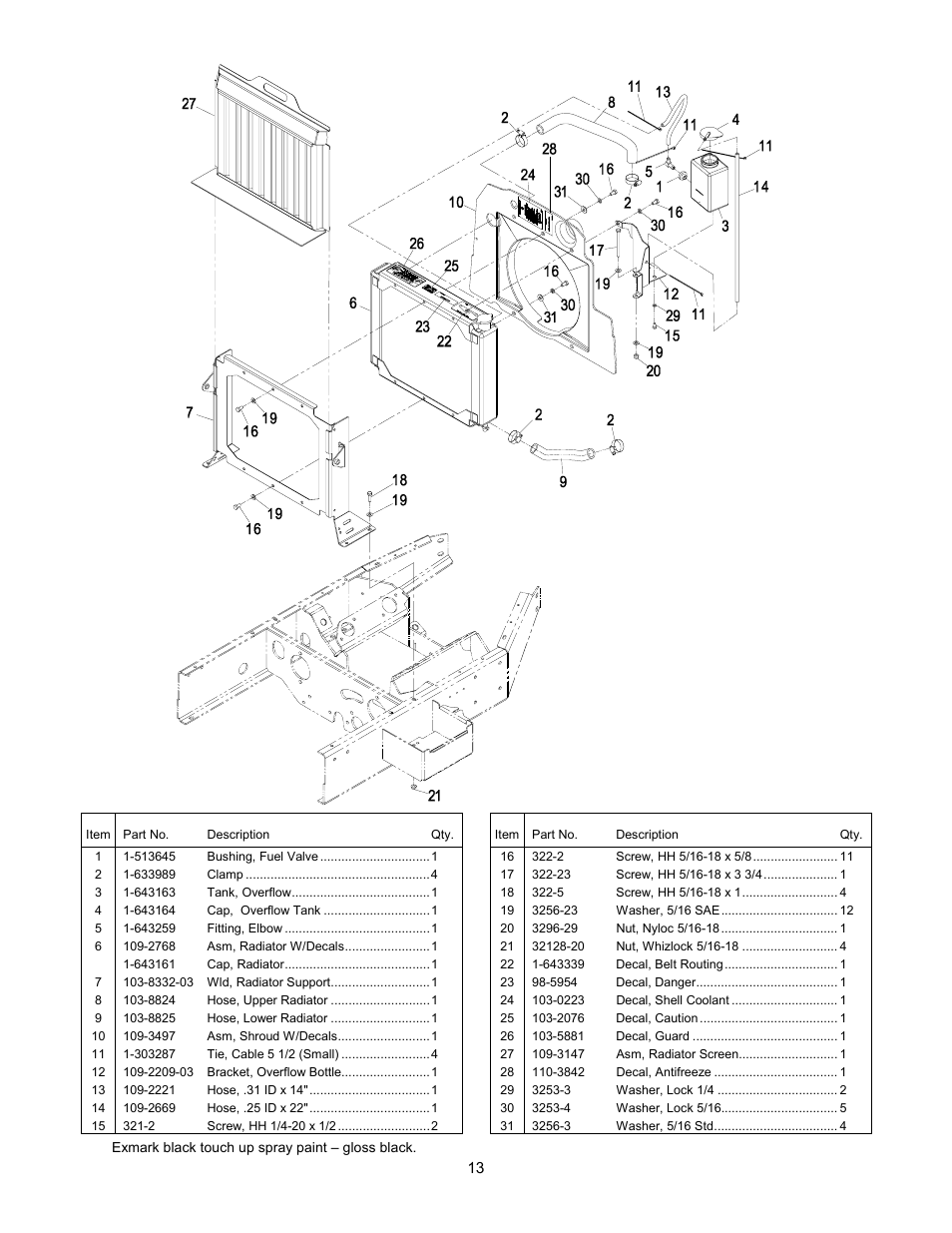 Cooling group | Exmark FrontRunner Diesel User Manual | Page 14 / 24