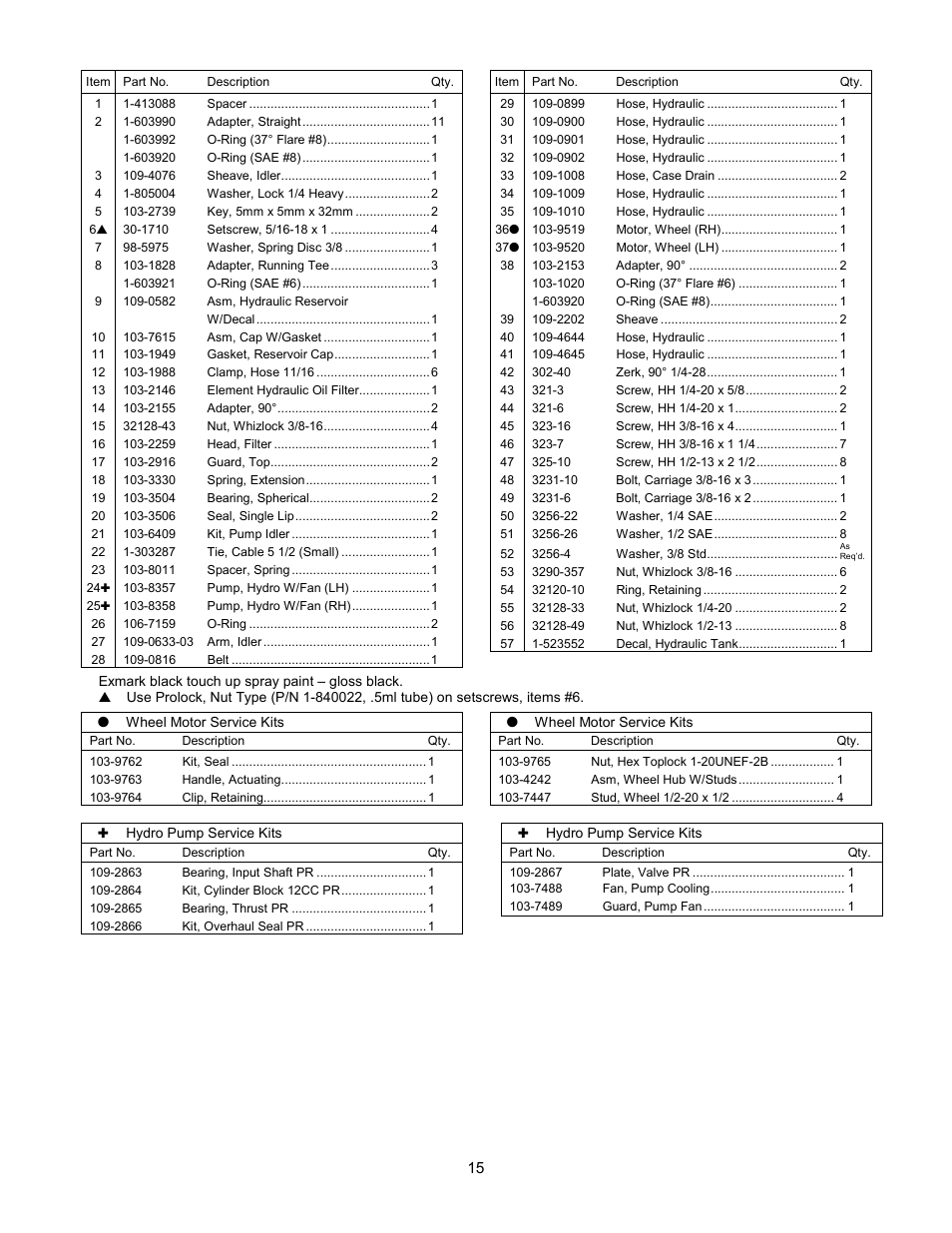Hydraulic group | Exmark FrontRunner Diesel User Manual | Page 16 / 24