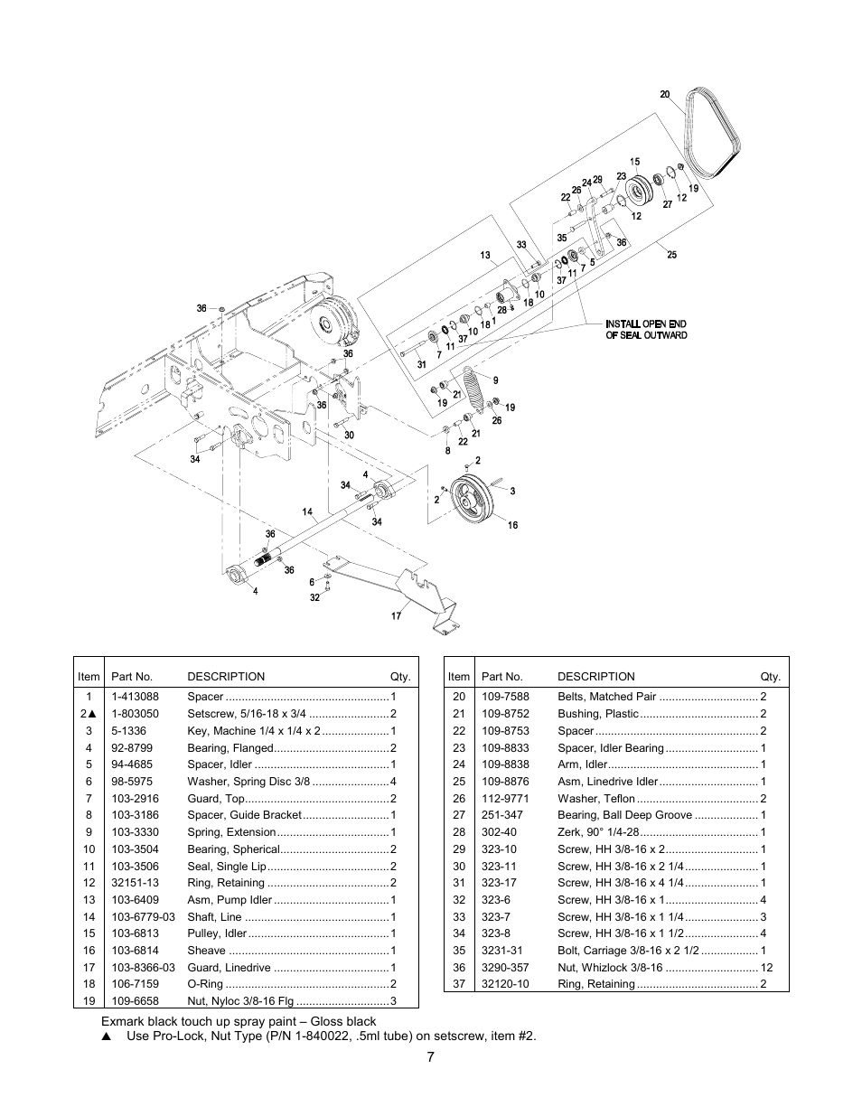 Pto drive group | Exmark FrontRunner Diesel User Manual | Page 8 / 24