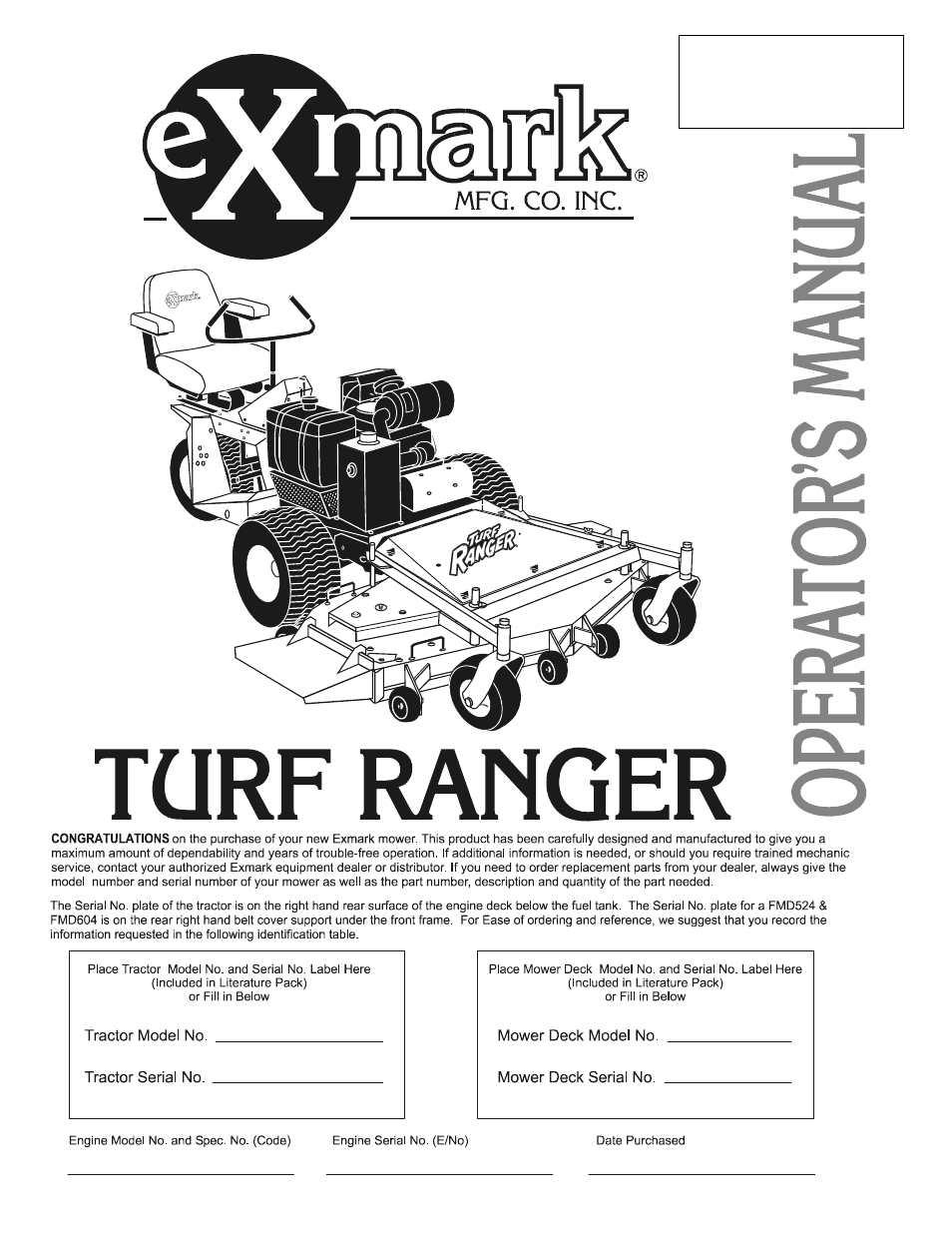 Exmark TR23KC User Manual | 48 pages