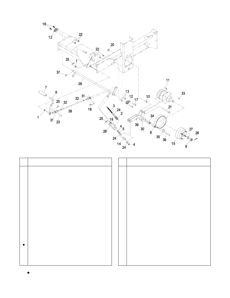 Park brake group | Exmark Lazer XS 4500-380 User Manual | Page 14 / 32