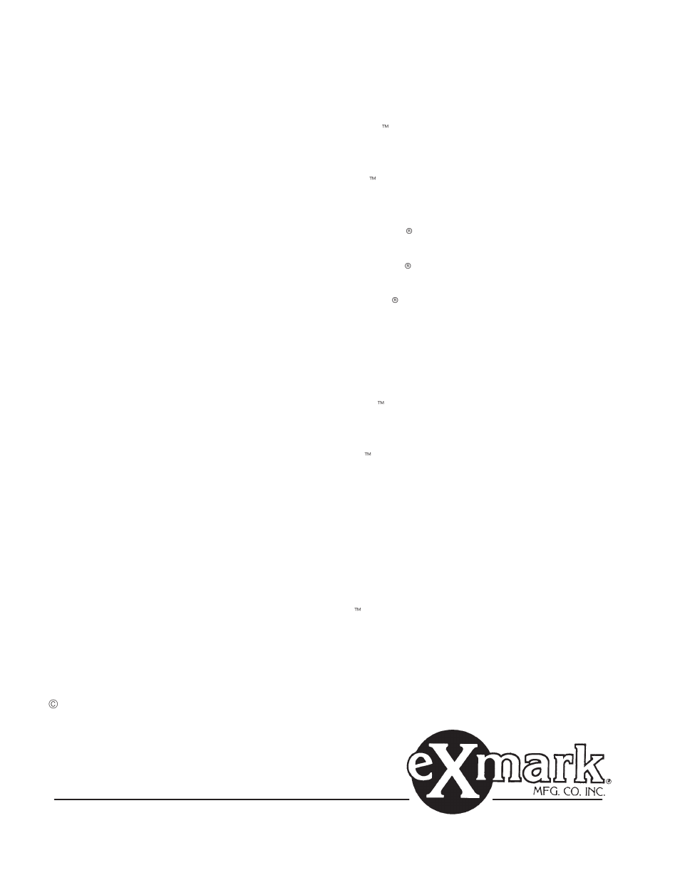 Exmark M216KA User Manual | Page 12 / 12