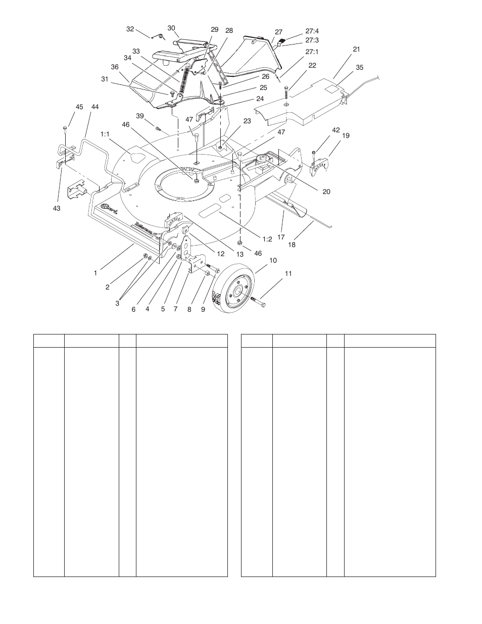 Housing assembly | Exmark M216KA User Manual | Page 4 / 12