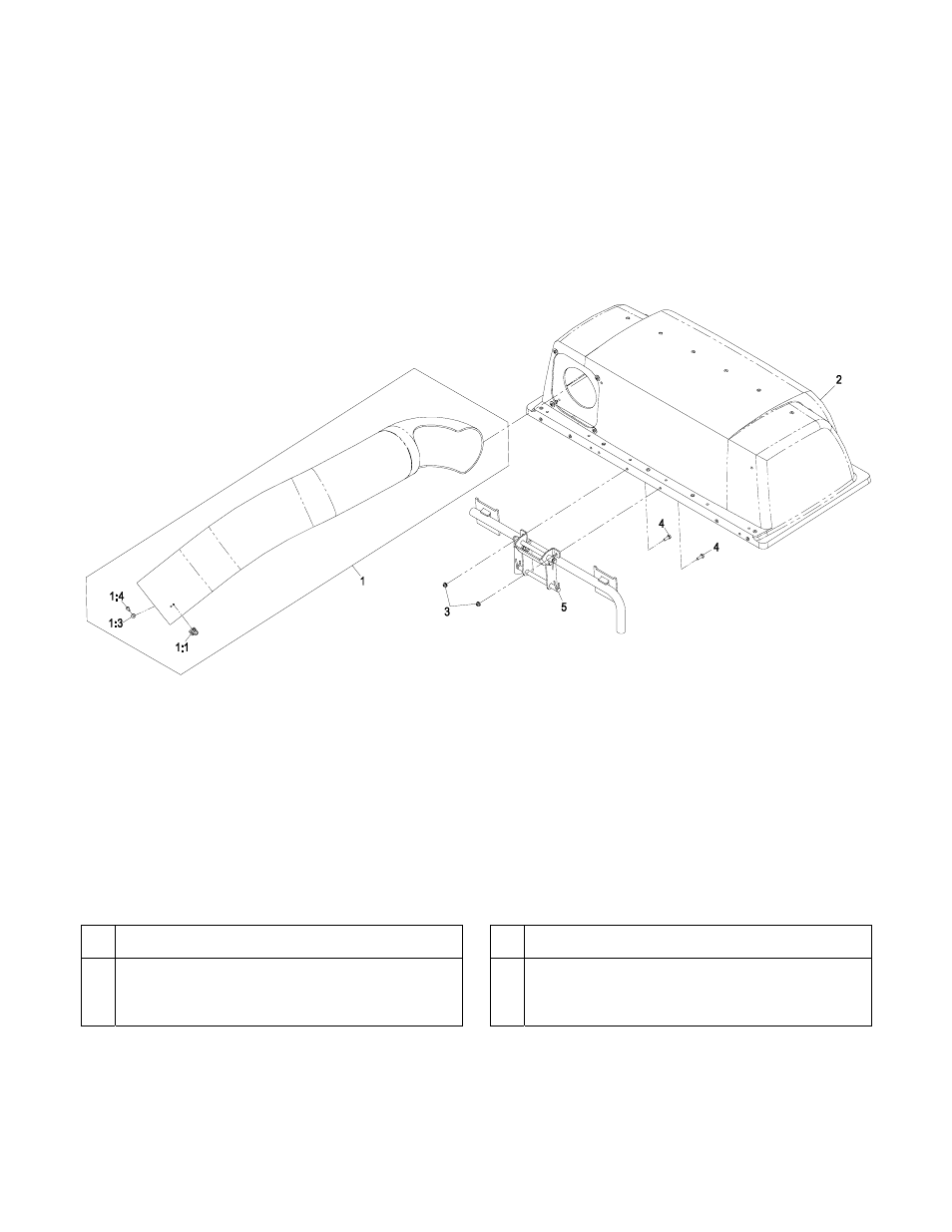 Bagger top and hinge assembly | Exmark Quest Bagger User Manual | Page 4 / 12