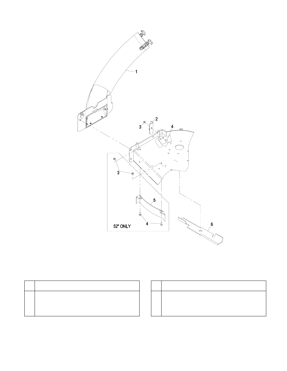 Lower chute assembly | Exmark Quest Bagger User Manual | Page 7 / 12