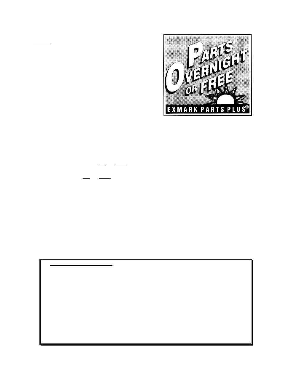 Exmark parts plus, Program | Exmark Lazer Z User Manual | Page 3 / 60