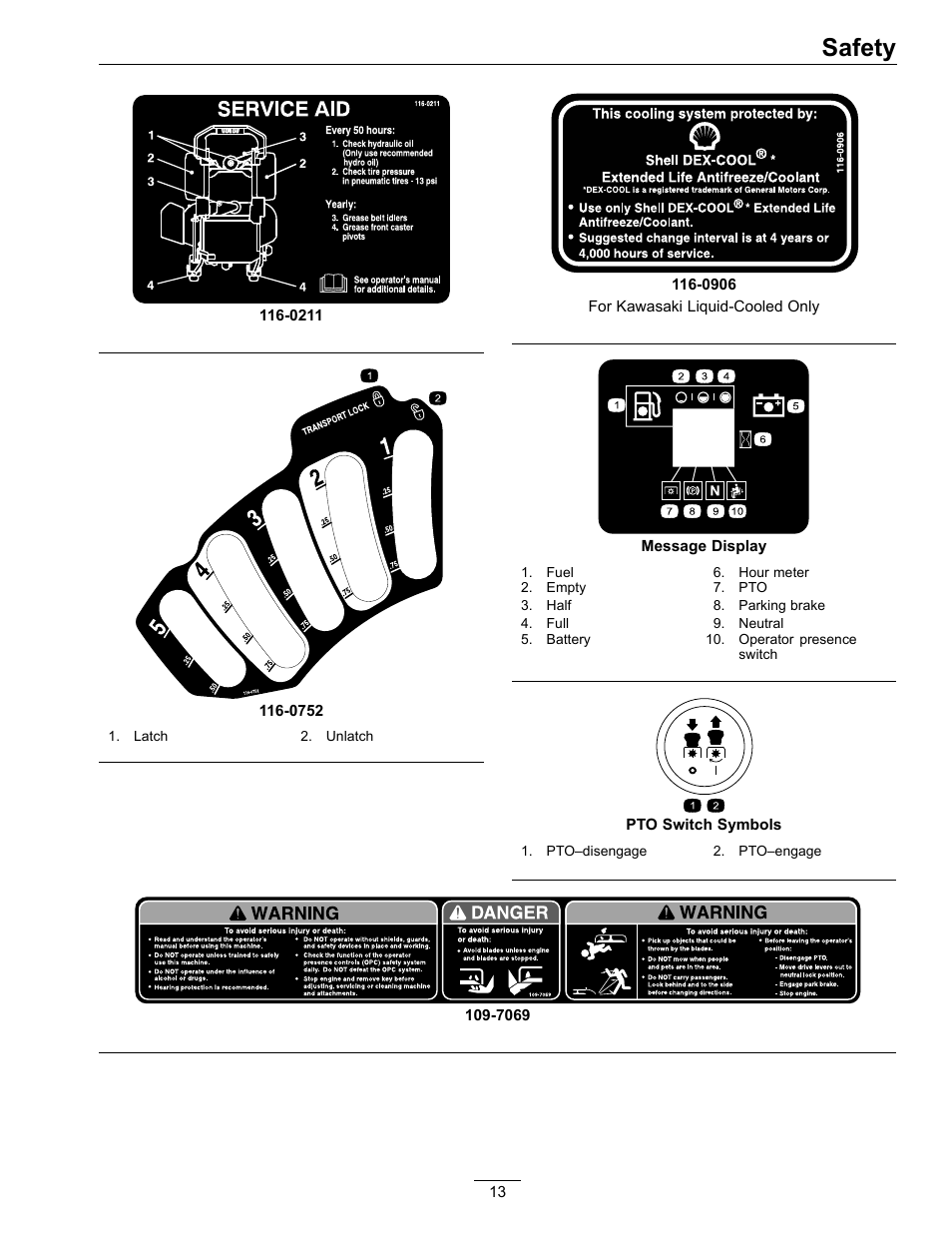 Safety | Exmark Advantage Series 4500-466 User Manual | Page 13 / 60