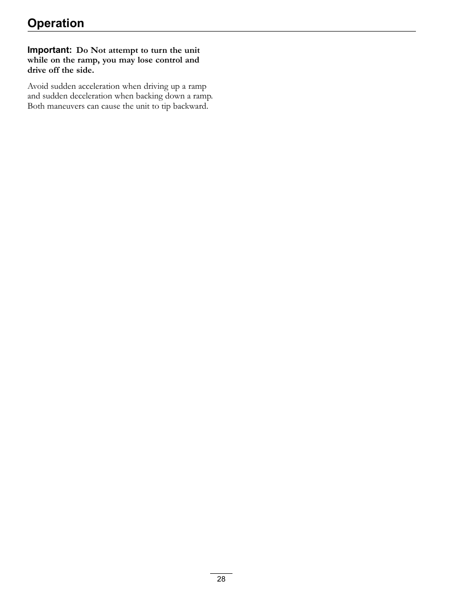 Operation | Exmark Advantage Series 4500-466 User Manual | Page 28 / 60