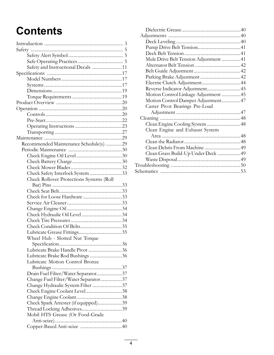 Exmark Lazer Z DS-Series LZDS User Manual | Page 4 / 60