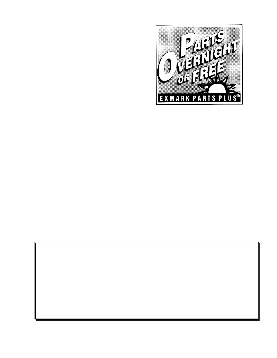 Exmark parts plus, Program | Exmark Lazer HP User Manual | Page 3 / 70