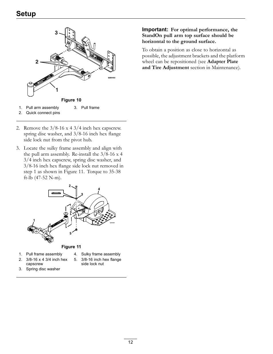 Setup | Exmark StandOn 4500-620 User Manual | Page 12 / 20