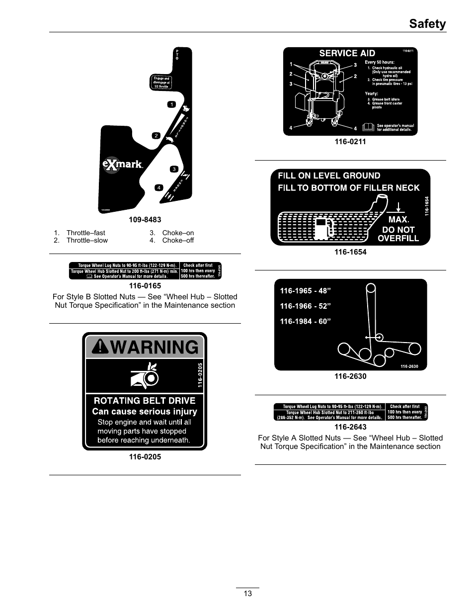 Safety | Exmark Lazer Z Advantage Series Models 0 User Manual | Page 13 / 60