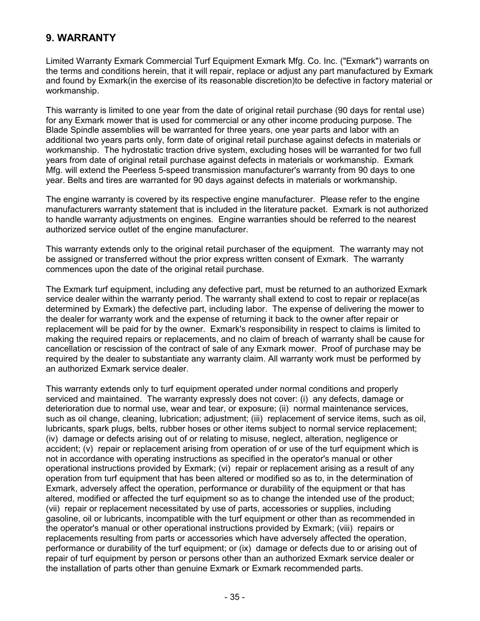 Exmark Metro User Manual | Page 40 / 44