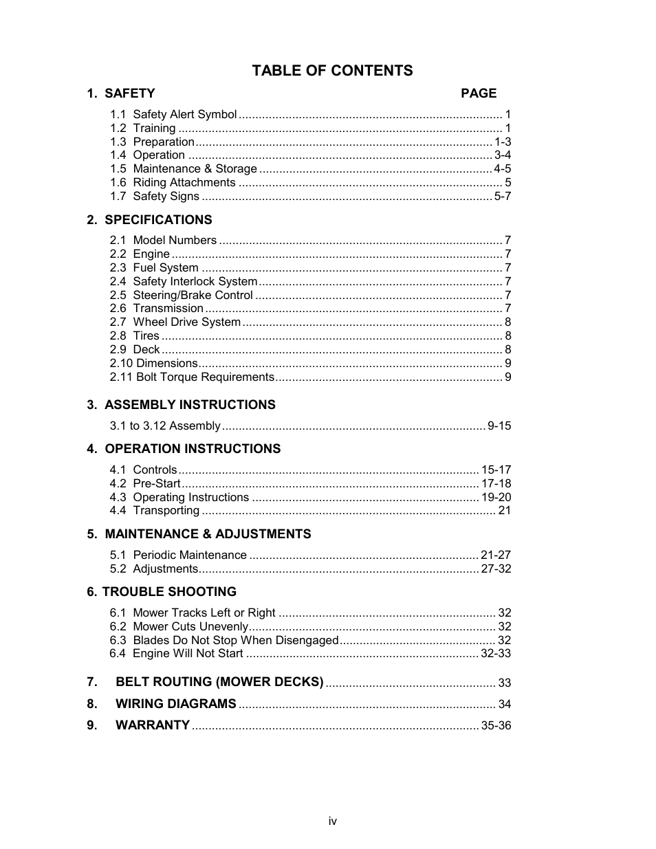 Exmark Metro User Manual | Page 5 / 44