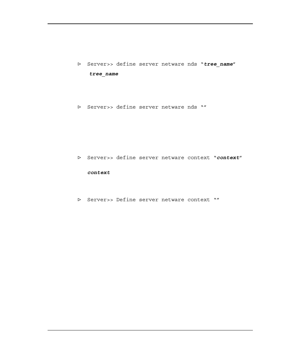 Define the nds tree, Define the position of the pserver - nds mode, Efine the | Tree, Osition of the, Server, Mode | Emulex NQTR0V-NATM User Manual | Page 101 / 207