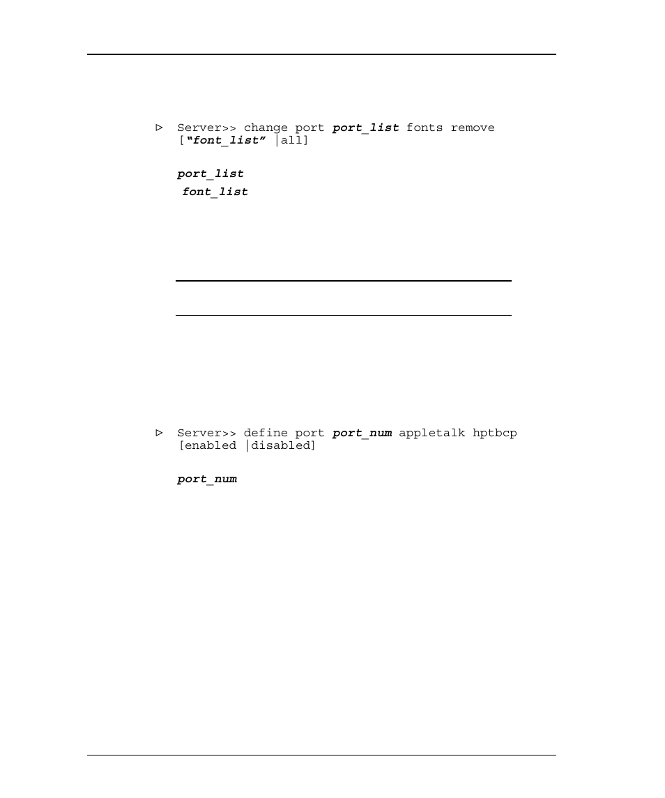 Remove printer server fonts, Tagged binary communication protocol, Emove | Rinter, Erver, Onts, Agged, Inary, Ommunication, Rotocol | Emulex NQTR0V-NATM User Manual | Page 141 / 207