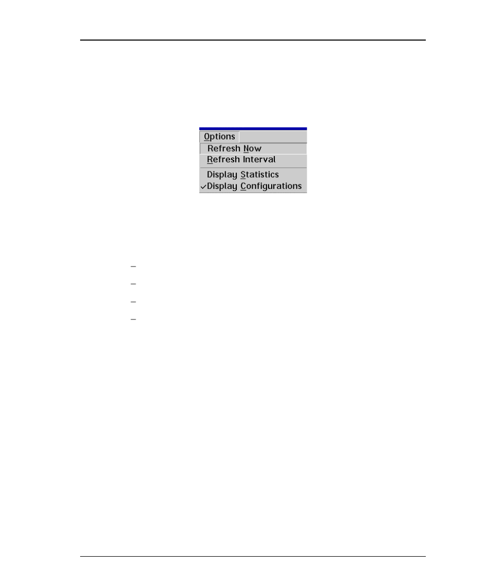 Options menu, Telrcf, Ptions | Telrcf -15 | Emulex NQTR0V-NATM User Manual | Page 177 / 207