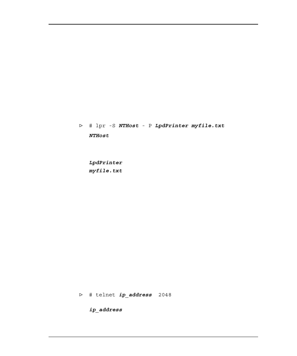 Logging into the printer server, Remote login, Logging into the printer server -11 | Emote, Ogin | Emulex NQTR0V-NATM User Manual | Page 193 / 207