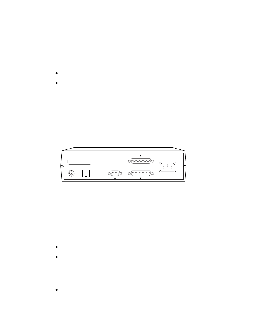 Peripheral connections, Parallel ports, Serial port | Emulex NQTR0V-NATM User Manual | Page 36 / 207