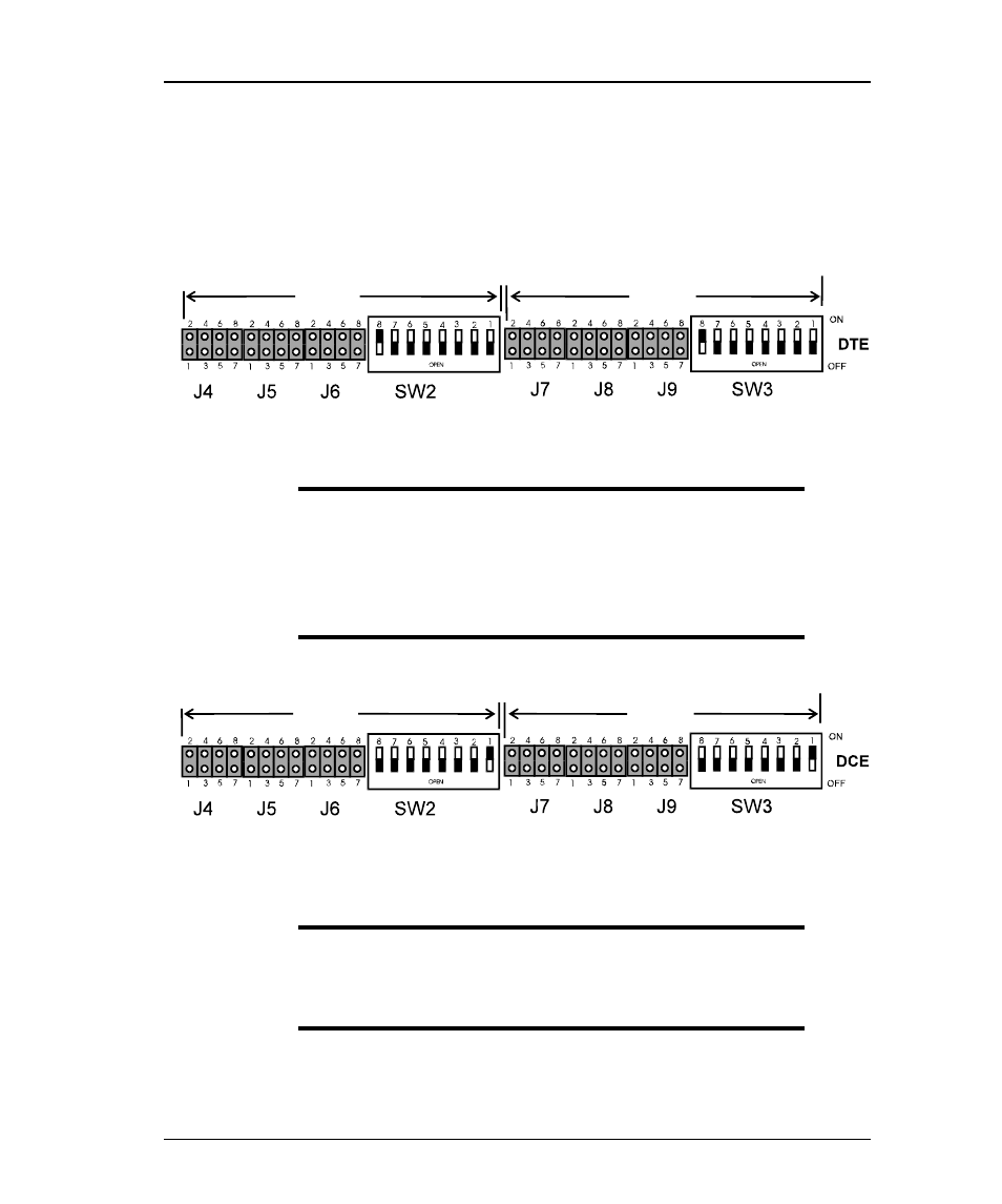 Setting data clock direction (dte or dce) | Emulex DCP_link User Manual | Page 23 / 136