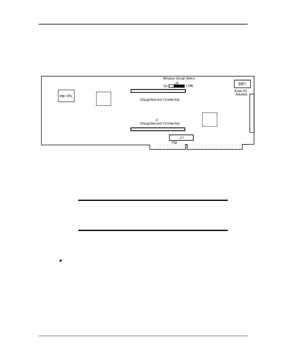 Dcp486e adapter configuration, Jumper settings, Window group select | Dcp486 e adapter configuration | Emulex DCP_link User Manual | Page 28 / 136