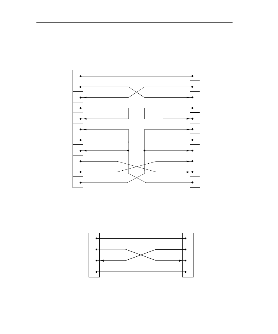Rs-232 null-modem cable (crossover), Rs-232 three-wire port cable, 22 chapter 3 | Figure 3-16 (not supplied by emulex), Figure 3-17 | Emulex DCP_link User Manual | Page 55 / 136