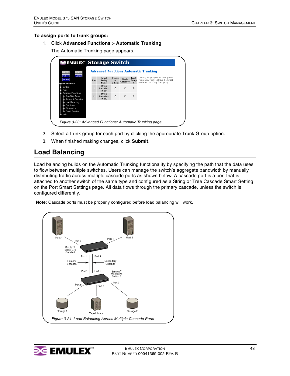 Load balancing | Emulex 375 User Manual | Page 51 / 78