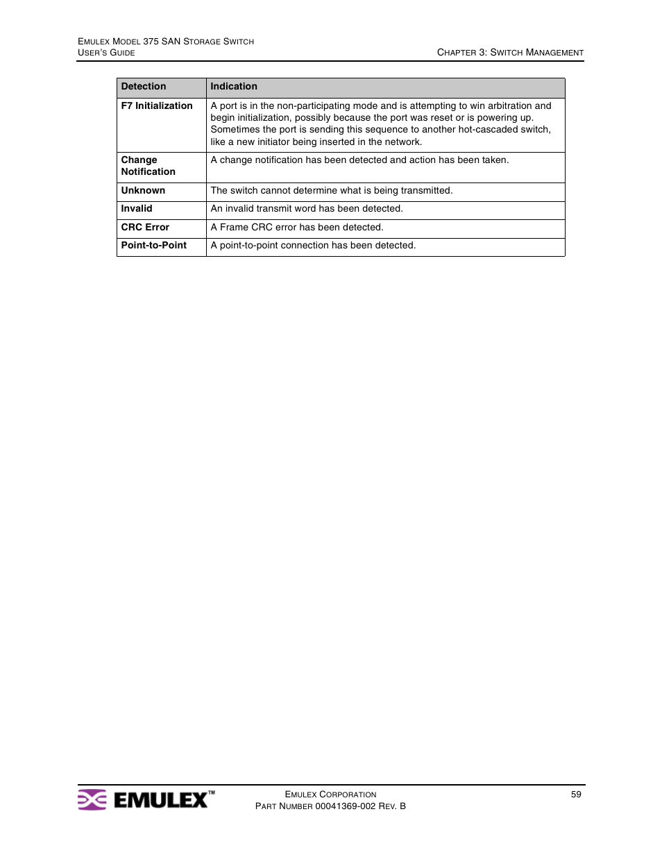 Emulex 375 User Manual | Page 62 / 78