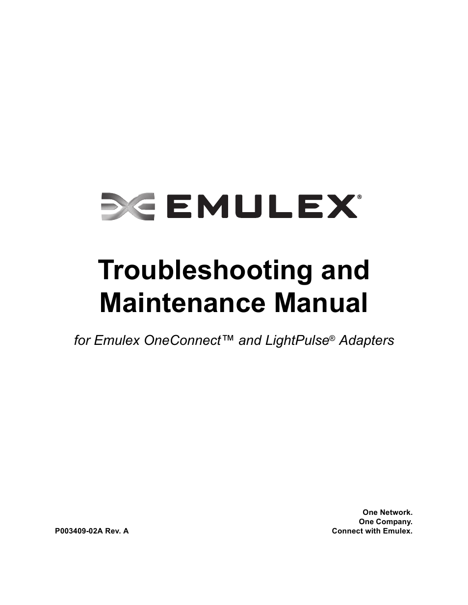 Emulex Adapters User Manual | 24 pages
