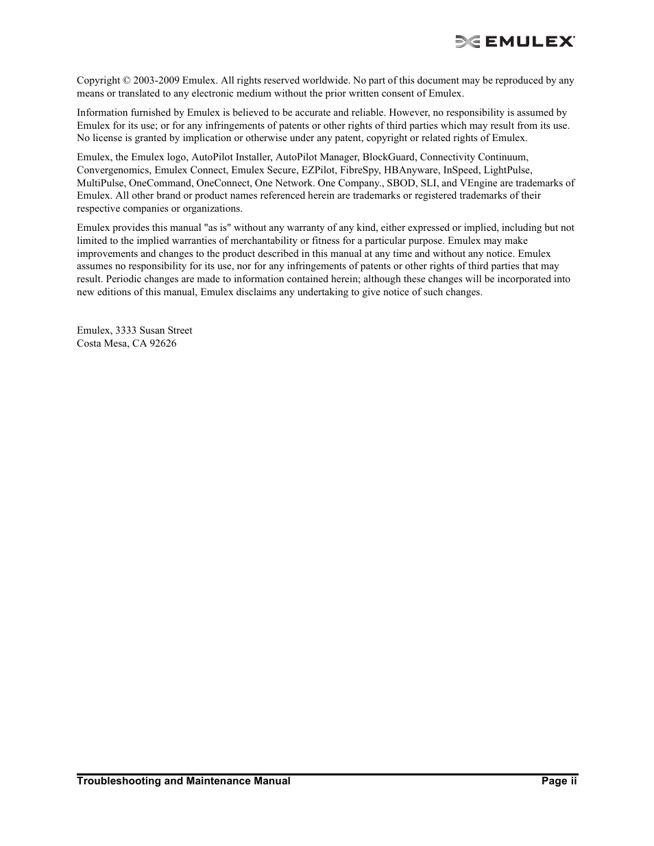 Emulex Adapters User Manual | Page 2 / 24