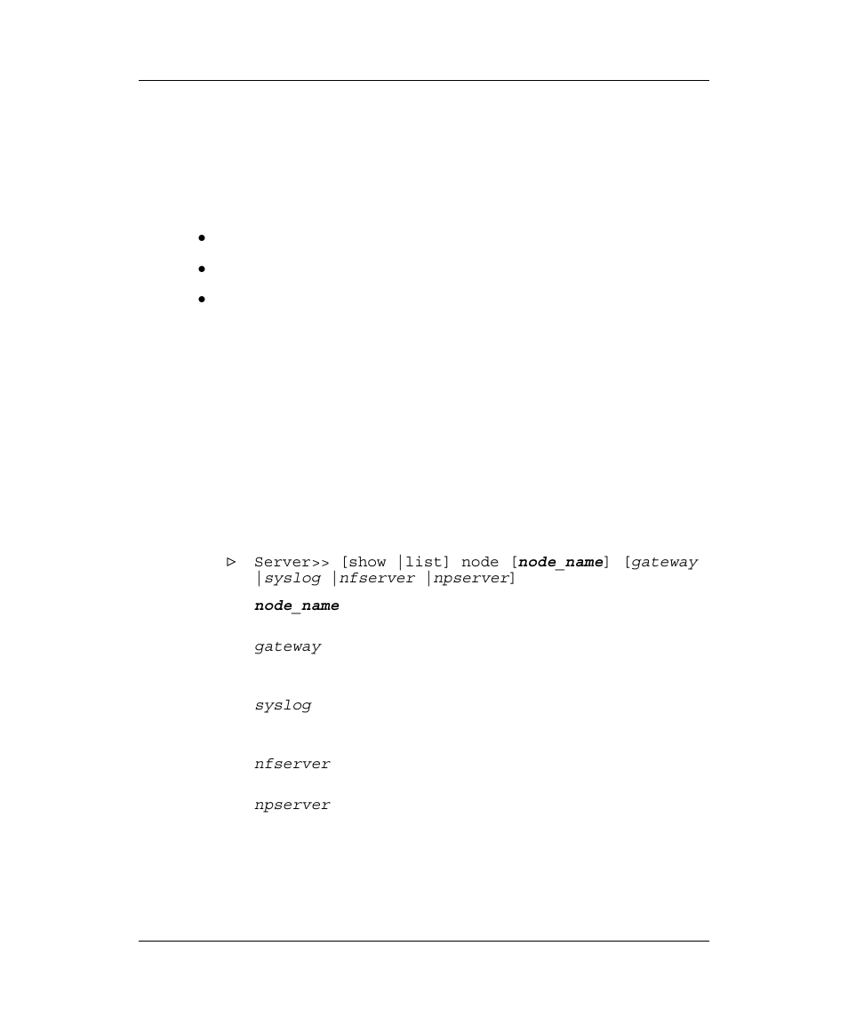 Node commands, Show node, Establish or change tcp/ip nodes | Stablish or, Hange, Tcp/ip, Odes | Emulex Printer Server User Manual | Page 20 / 51
