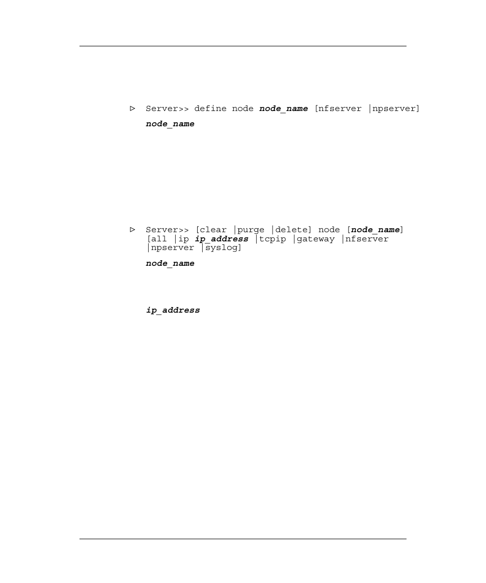 Define netware node, Delete node, Efine | Elete | Emulex Printer Server User Manual | Page 22 / 51