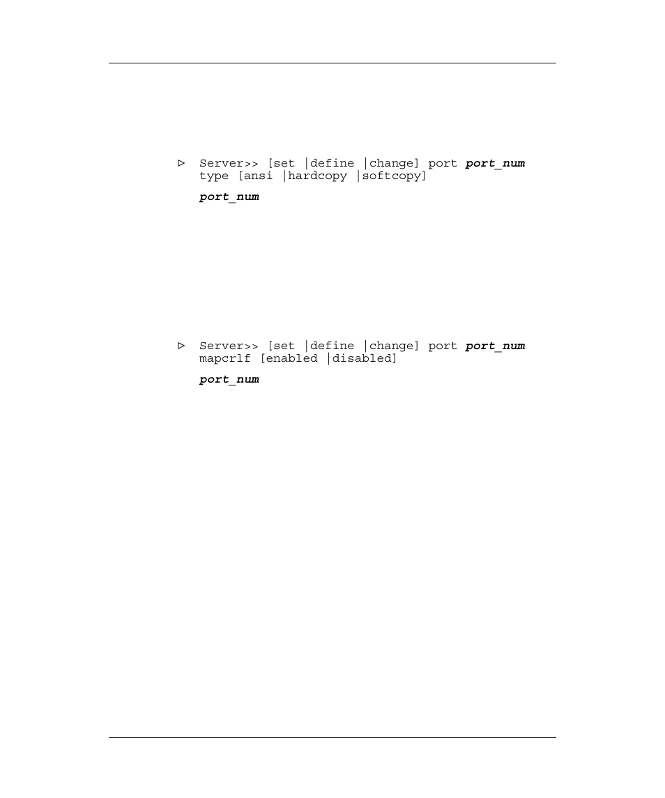Change port type, Change line feed character, Hange | Haracter | Emulex Printer Server User Manual | Page 25 / 51