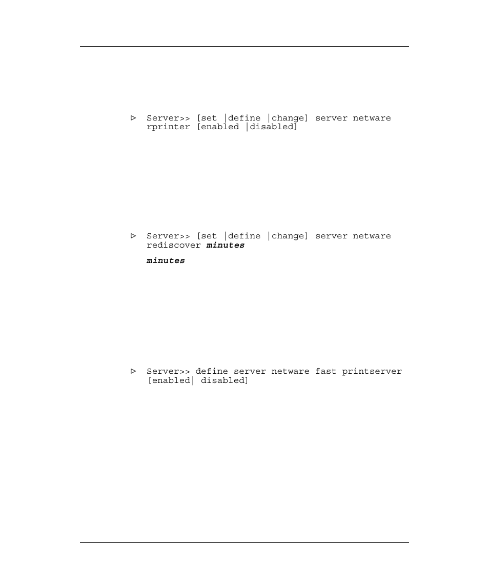 Define as remote printer, Rediscover interval, Adjust processing speed | Efine as, Emote, Rinter, Ediscover, Nterval, Djust, Rocessing | Emulex Printer Server User Manual | Page 40 / 51