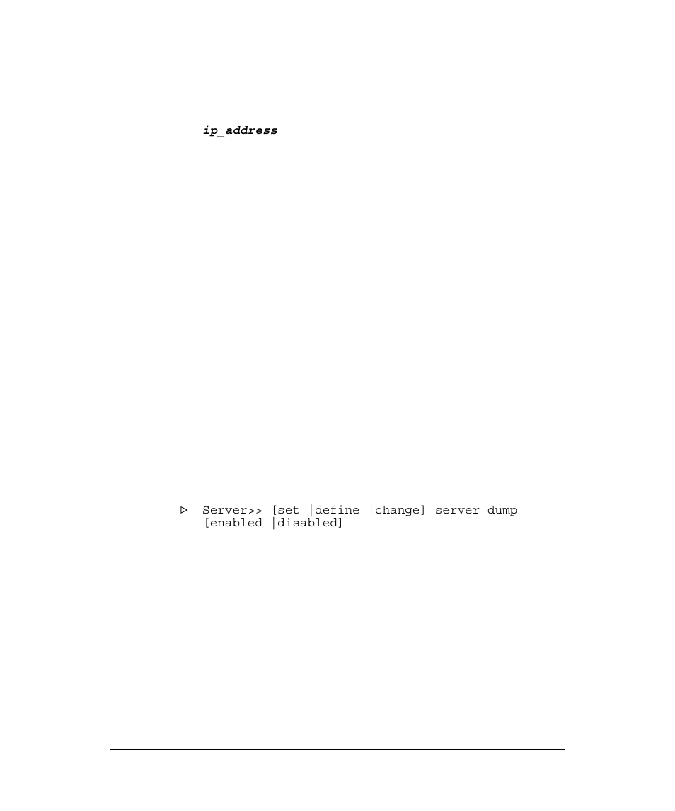 Set dump host, Define tcp/ip dump host, Efine | Tcp/ip | Emulex Printer Server User Manual | Page 48 / 51