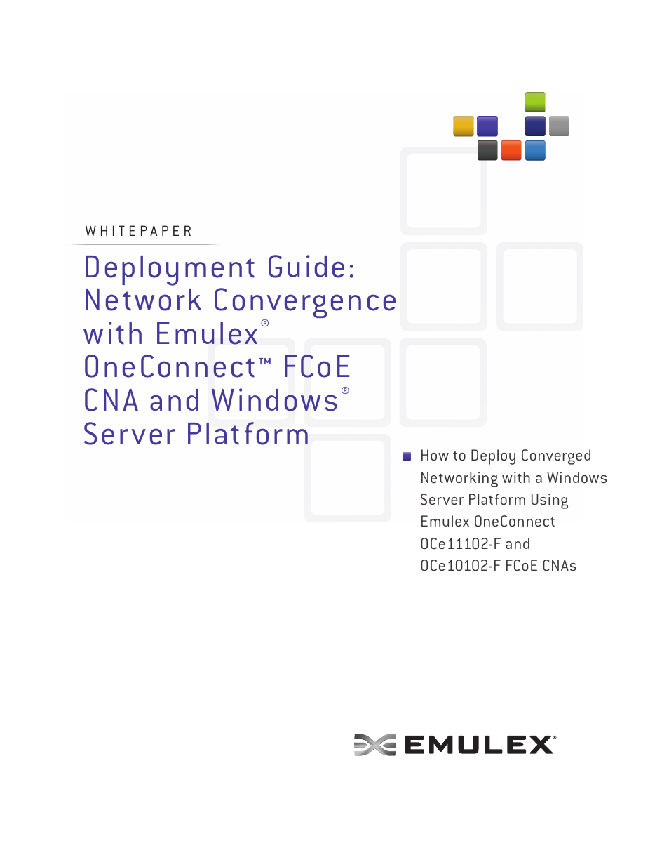 Emulex ONECONNECT OCE10102-F User Manual | 9 pages