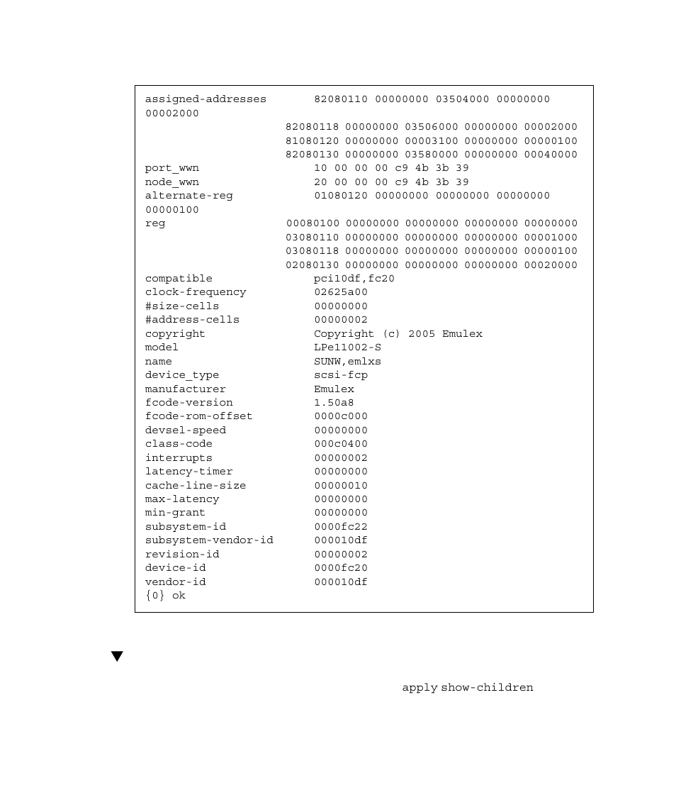 To verify attached storage to the installed hba | Emulex StorageTek 4 Gb FC Host Bus User Manual | Page 20 / 43