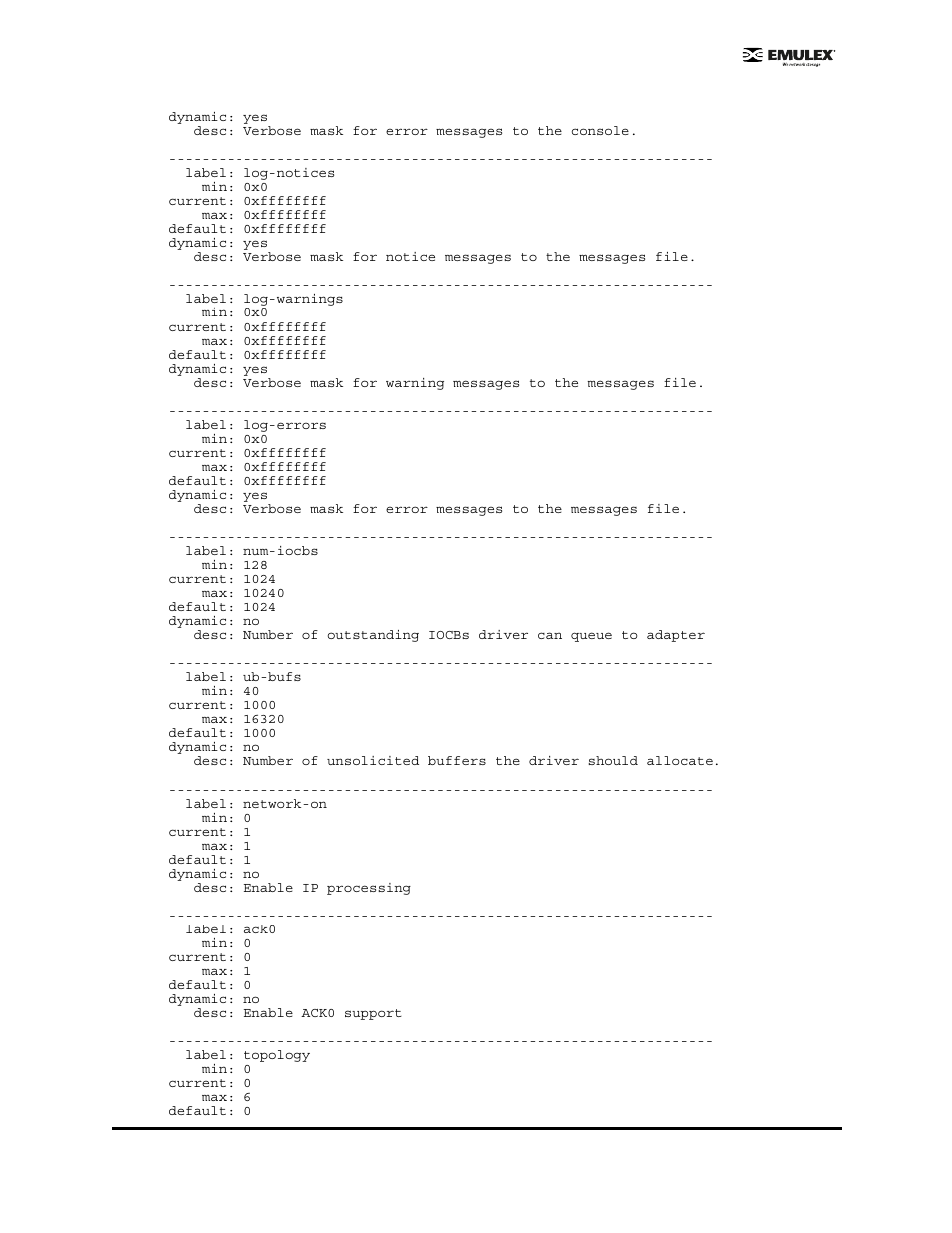 Emulex EMULEX User Manual | Page 22 / 36
