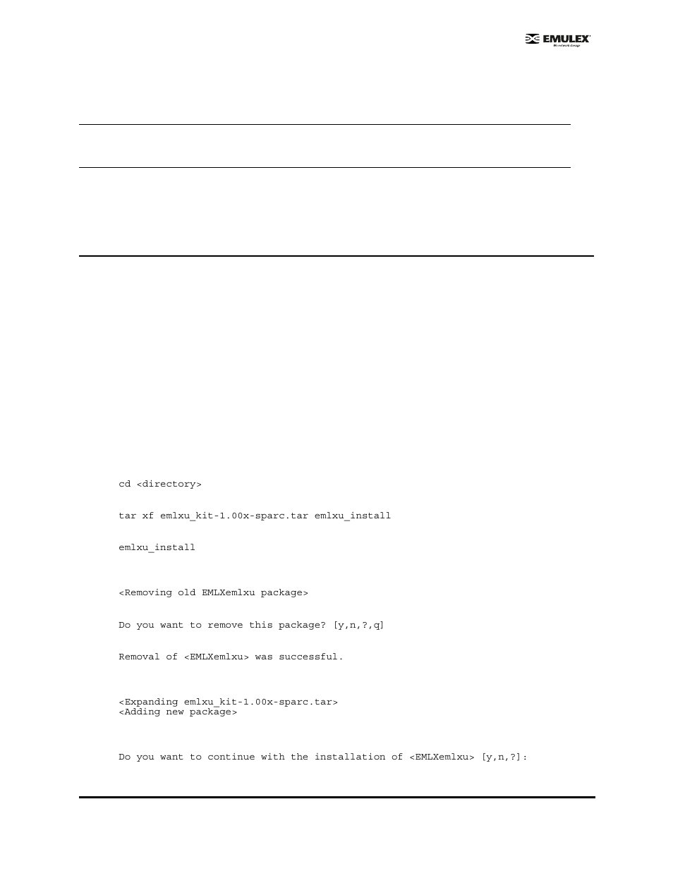 Installing the utilities | Emulex EMULEX User Manual | Page 7 / 36