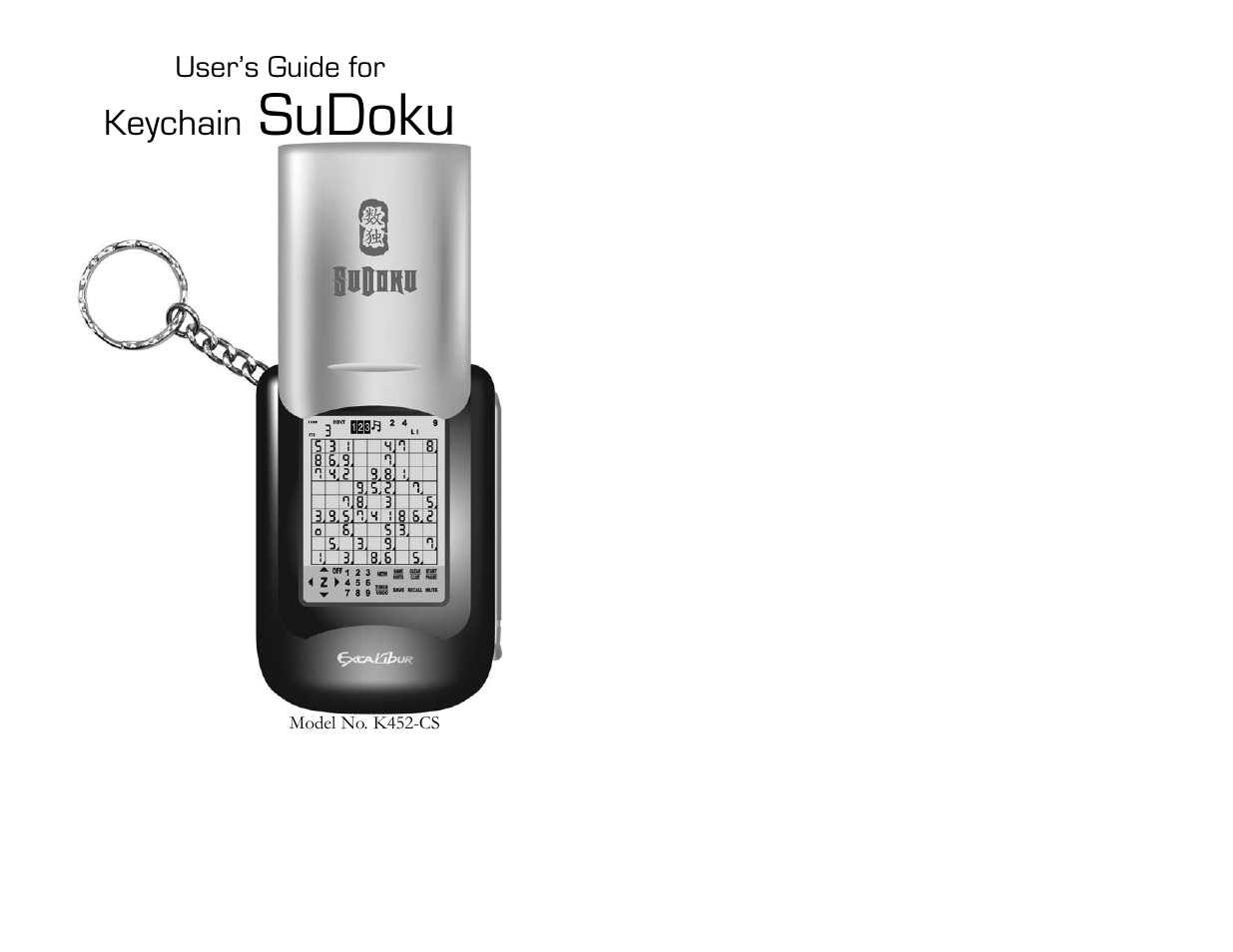 Excalibur electronic K452-CS User Manual | 7 pages