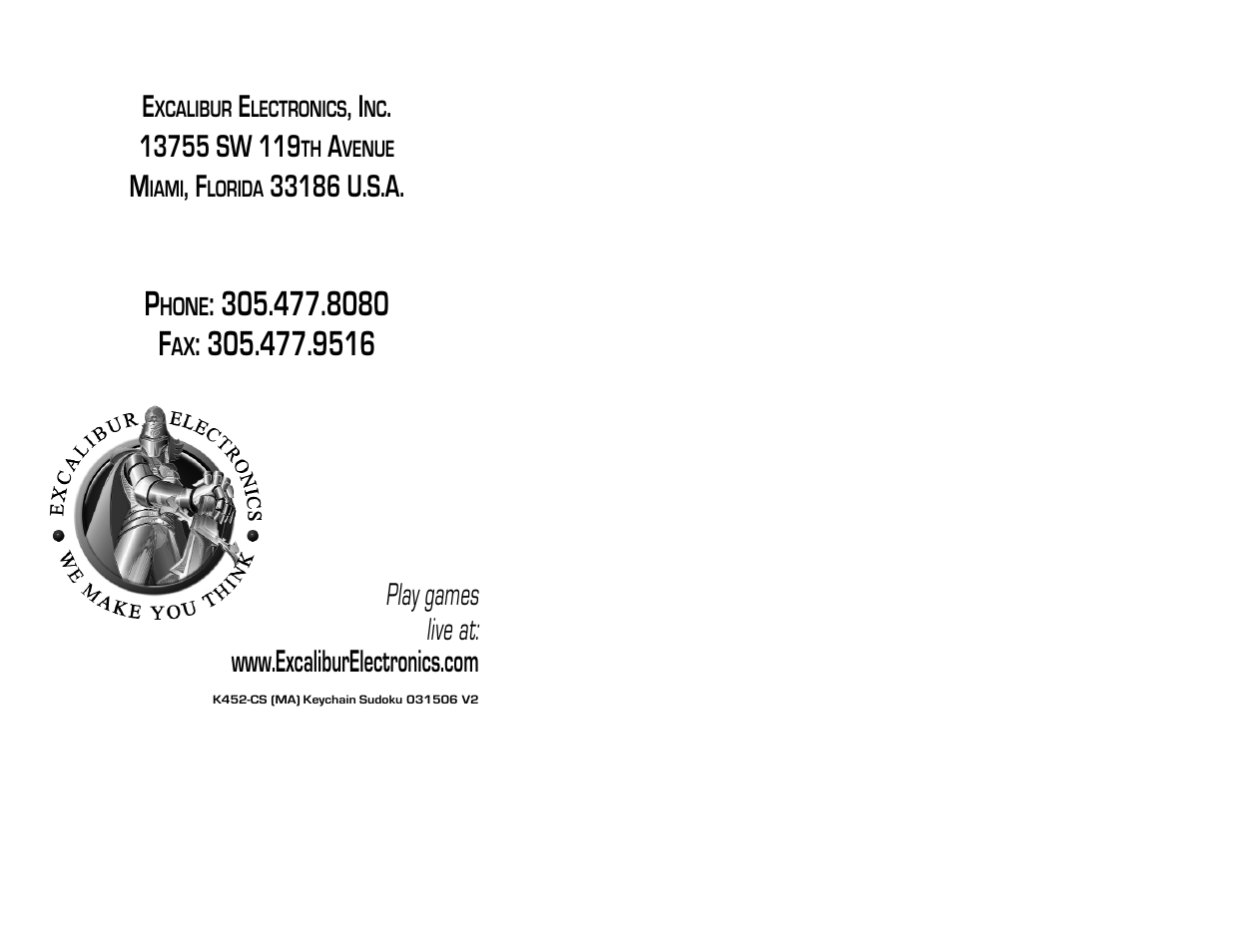 8080 f | Excalibur electronic K452-CS User Manual | Page 7 / 7