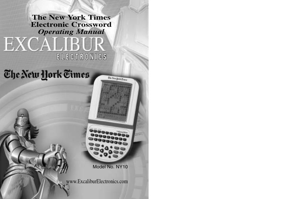 Excalibur electronic NY10 User Manual | 8 pages