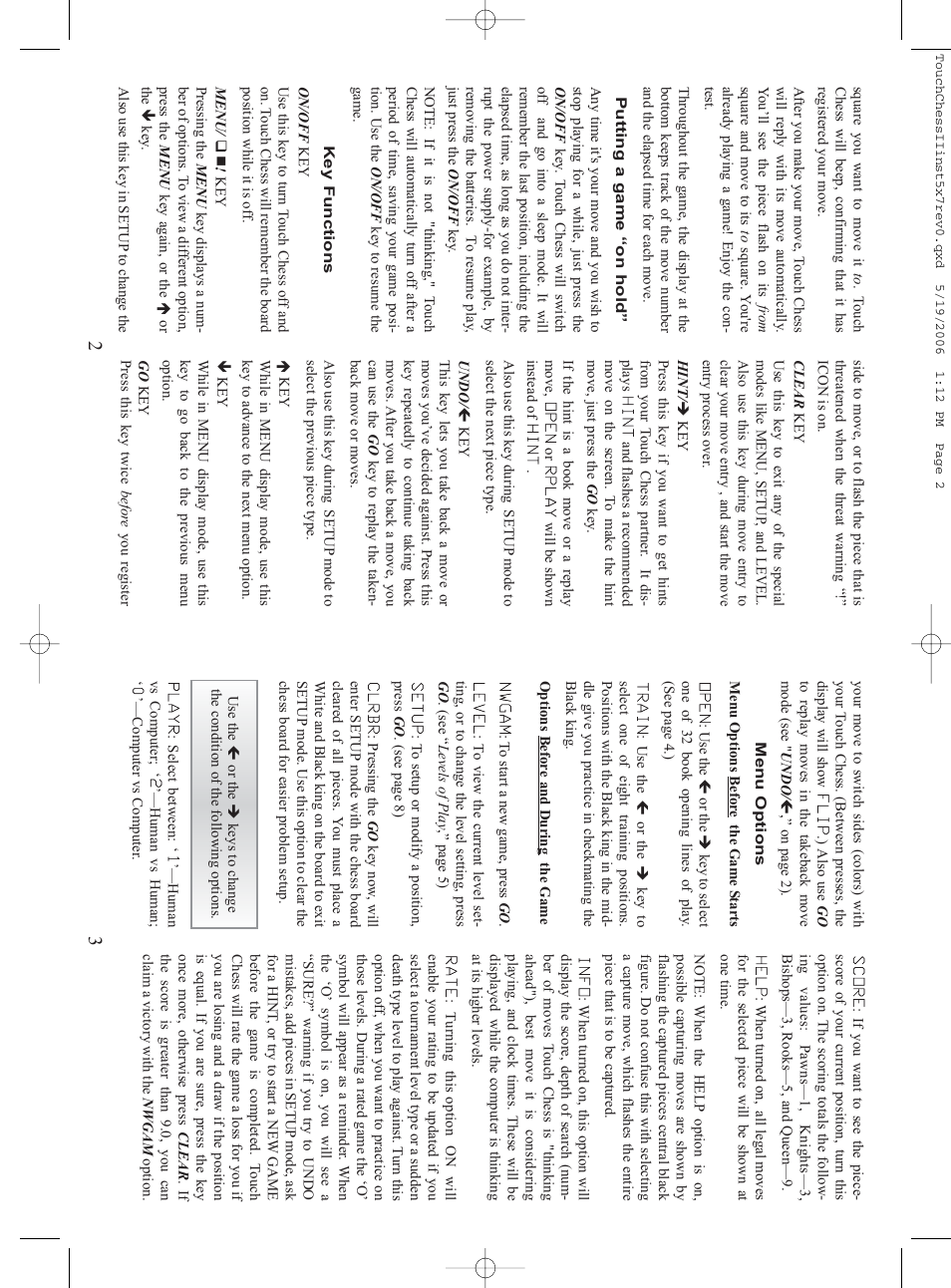 Excalibur electronic Touch Chess II 404ET User Manual | Page 2 / 7